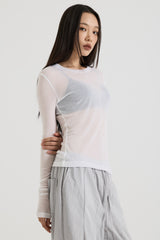 フレンチウールテンセルロングスリーブ, ホワイト