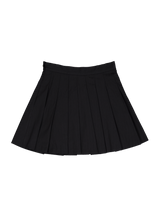 Stripe pleats skirt (black)