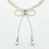 Pearl ribbon necklace