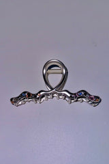 Silver cubic wave hairpin