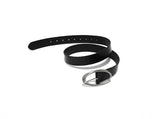 [premium] signature oval real leather belt