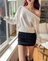 Merge low-rise skirt pants