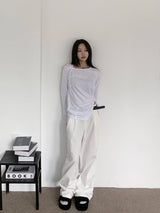 クラウドデュデックシャーリングチームロングスリーブTシャツ(4 Colors)