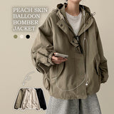 Lindy ピッチウォッシュコットンバルーンフィットハイネックフーディージャンパー