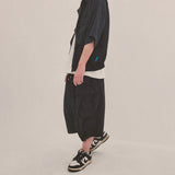 street shape capri shorts_black