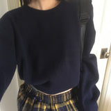 Posol ベーシックショートラウンドニットウェア