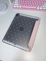 レース水玉模様のiPadケース