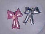 Pluffy glow ribbon keychain (2color)