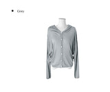 Hobin See-Through Knit Hood Cardigan