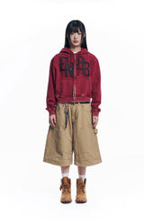 Double Knee Chino 8-Bermuda Pants - Beige