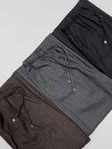 Striped Banding Wide Slacks
