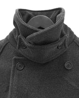 High-neck adjust double long coat