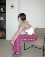 Leopard Corduroy Pants, Pink