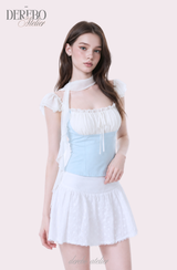 チャールズ シフォン スカーフ シフォン ブラウス
