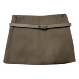 Demay Modern Basic Belt Mini Skirt