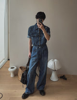 Ute Vintage Crop Short Sleeve Denim Jacket