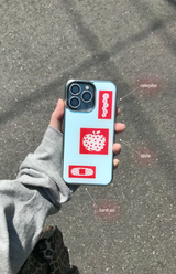 [MADE] Red patch silver epoxy case 