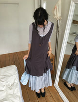 Ripe See-through Dot Three Quarter See-through Layered Tee
