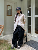 Jello Patch Carpenter Wide Cotton Pants