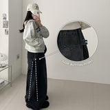 Doha Side Snap Waist Banding Balloon Wide Denim Pants