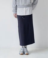 KIRSH PLAIN JERSEY LONG SKIRT [DARK NAVY]
