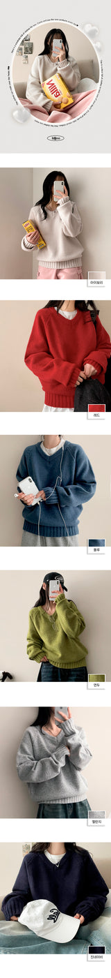 Lily Daily Reglan V-Knit