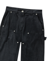 25FW WOMAN ベルベットストレートパンツ ブラック