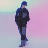 grunge roll-up denim pants_blue