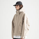 3 Layer Hard Shell Short-Jacket - BEIGE