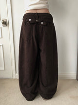 Forman Corduroy Brushed Adjust Wide Pants