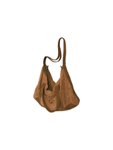 RELABEL Suede Patchwork Brand Metal Badge Multi-Functional Handheld Shoulder Crossbody Bag with Four Straps