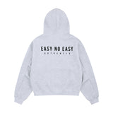 Oversized Hard Crop Hoodie - Light Grey