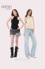 Shine halter chiffon blouse tube top