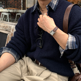 Landwai 3171 Daily Overfit Check Long Sleeve Shirt