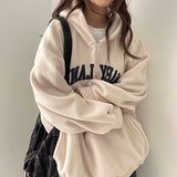 Anga napping fleece anorak sweatshirt