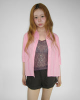 CANDY STRIPE 3/4 SLEEVE SHIRT