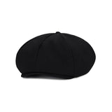 VA Curved Logo Easy Fit Newsboy Cap / Black