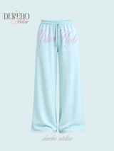 Taylor Mint Lettering Casual Wide Pants (TOP)