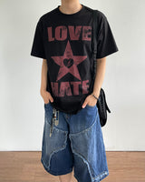 ラスプリント半袖Tシャツ