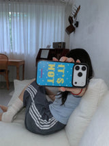 IT'S HOT Glass Bumper Case (Blue)