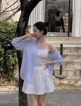 Lace Layered Cap Sleeveless (3color)