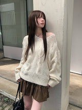 エンプティスエードフリルバンドミニスカート