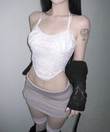 judy lace halter top (3colors)