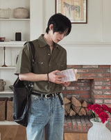ロイブピッグジッパー半袖Tシャツ