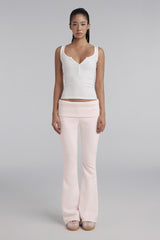Sheer Romance Folded Pants, Pink
