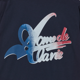 25SS FRENCH SCRIPT LOGO SHORT SLEEVE T-SHIRT DARK NAVY