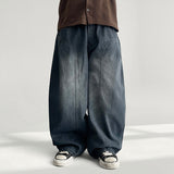 Dart Waistband Pintuck Curve Denim Wide Pants (2 colors)