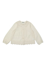 Cottage Embroidery Garden Blouse [Ivory]
