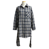 ルークウエストポイントチェックロングシャツ
