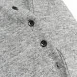 SIDE BUTTON POINT KNIT CARDIGAN (MELANGE GRAY)